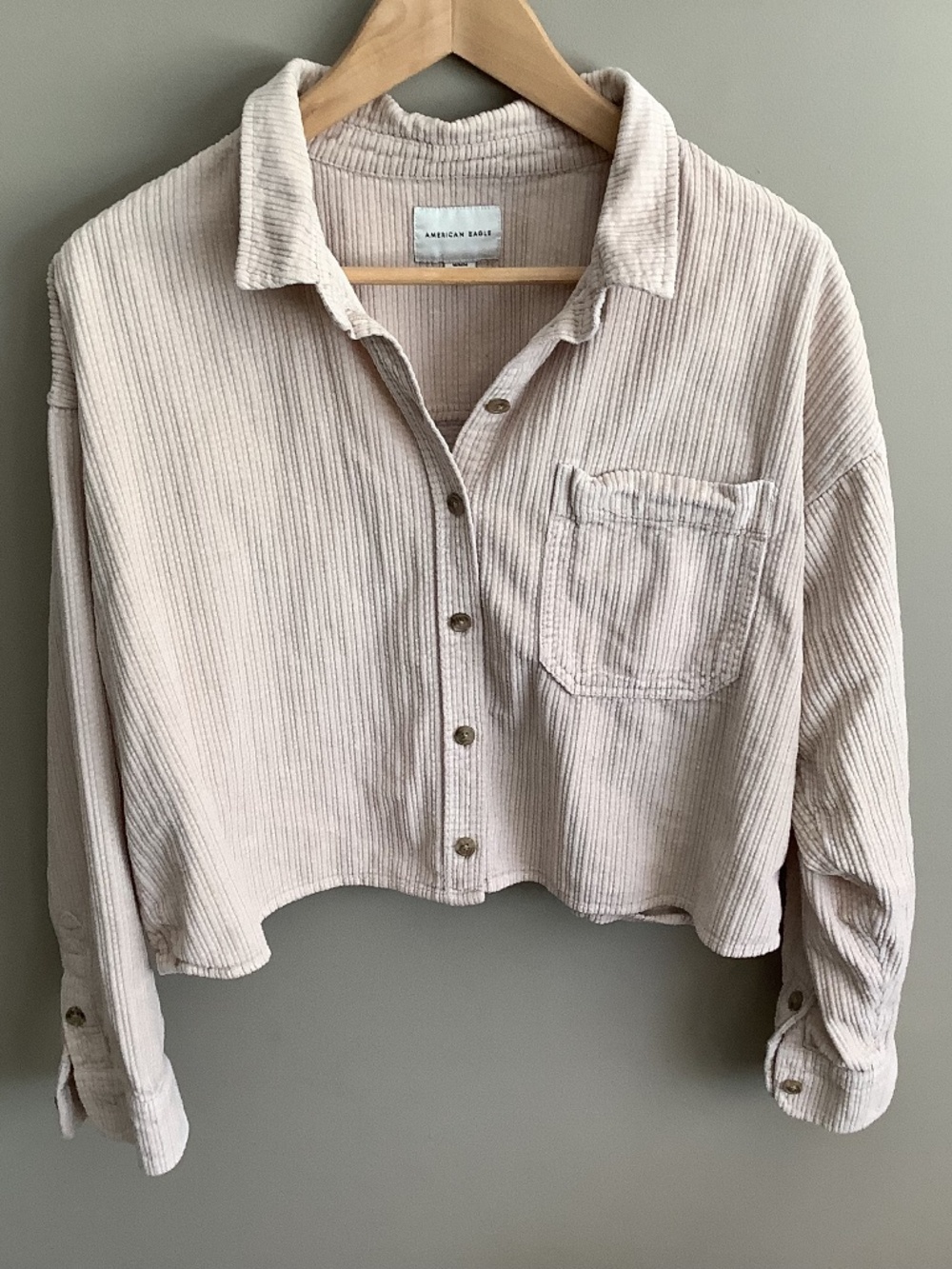 American Eagle Cropped corduroy jacket/shirt